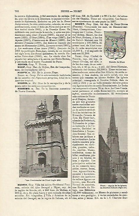 LAMINA ESPASA 20193: Ayuntamiento de Niort Francia
