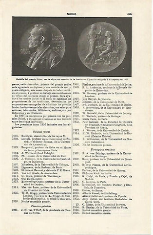 LAMINA ESPASA 20206: Medalla del Premio Nobel de 1904