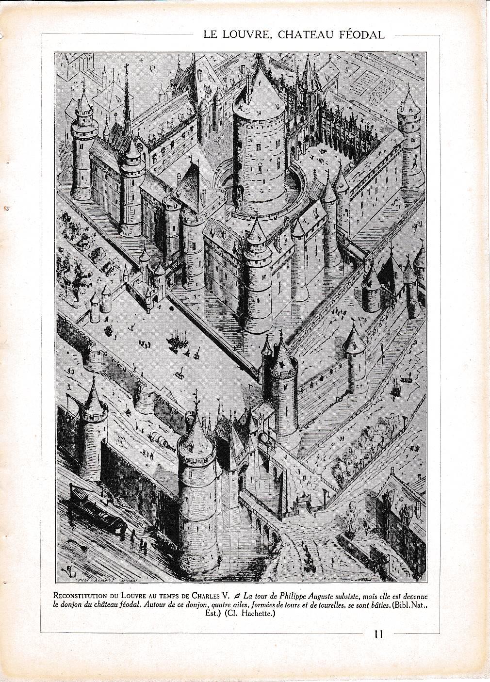 LAMINA 30006: Reconstruccion del Louvre en tiempo de Charles V