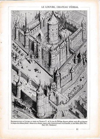 LAMINA 30006: Reconstruccion del Louvre en tiempo de Charles V