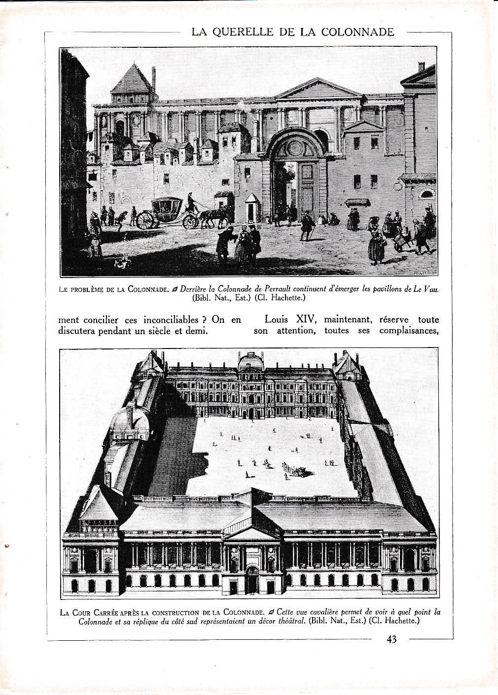 LAMINA 30022: La Colonnade y los pabellones de La Vau. Patio despues de la construccion de la Colonnade