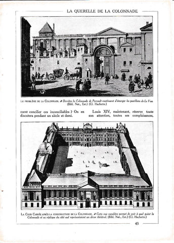 LAMINA 30022: La Colonnade y los pabellones de La Vau. Patio despues de la construccion de la Colonnade