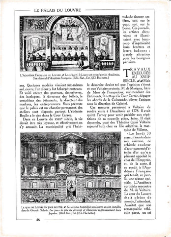 LAMINA 30023: La academian frabcesa en el Louvre y el muelle del Louvre