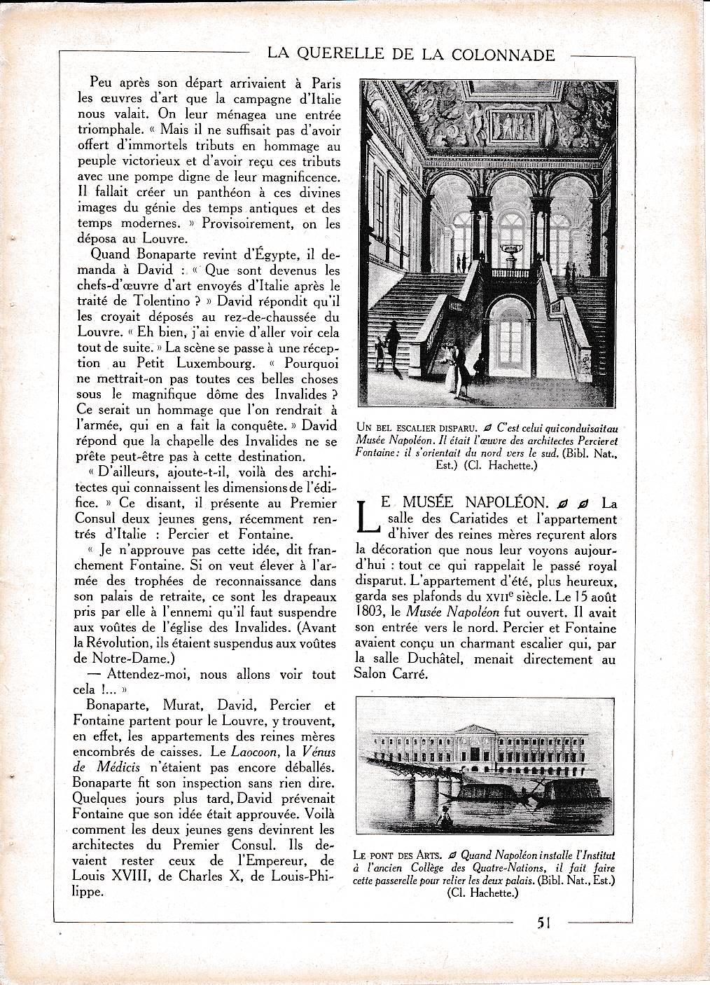 LAMINA 30026: Escalera desaparecida que conducia al Museo Napoleo y el Pont des Arts