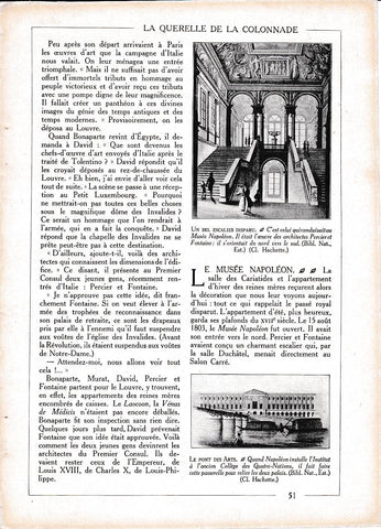 LAMINA 30026: Escalera desaparecida que conducia al Museo Napoleo y el Pont des Arts