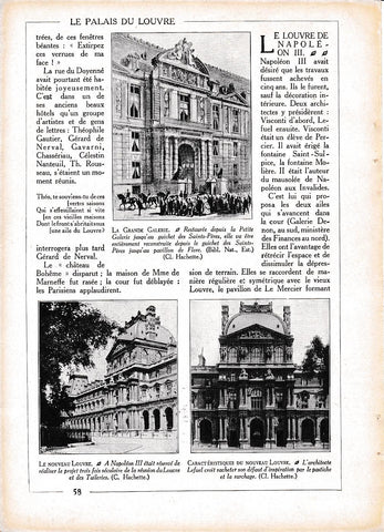 LAMINA 30029: La Gran Galeria y el nuevo Louvre de Napoleon III