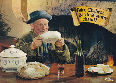 POSTAL 18574: Chabrot Le gaulois a table