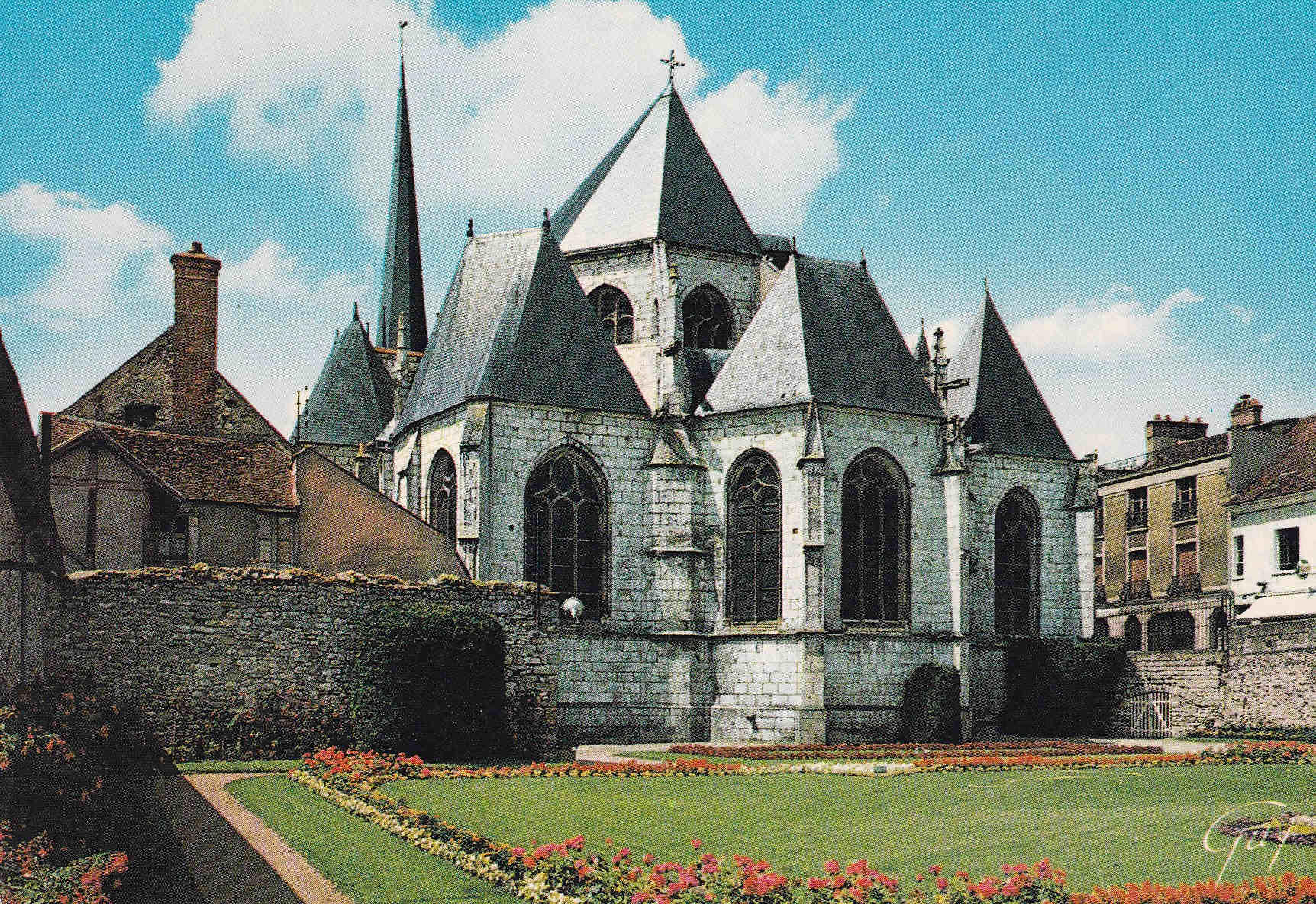 POSTAL 18719: Abside de l eglise Saint-Jean-Baptiste Nemours