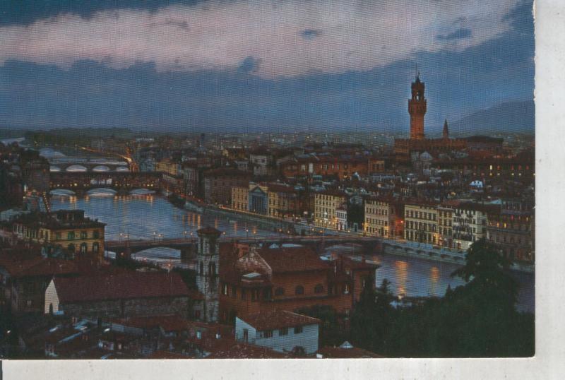 Postal 011278: Vista de Firenze con puentes en primer plano