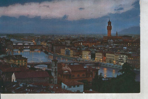 Postal 011278: Vista de Firenze con puentes en primer plano