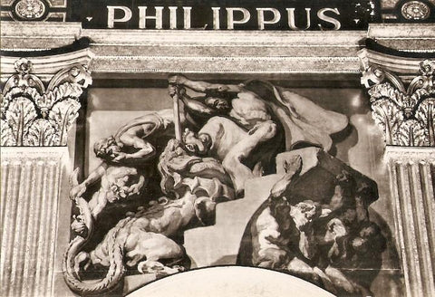 Postal 021471 : Alegoria del apostol de San Felipe destruyendo la idolatria