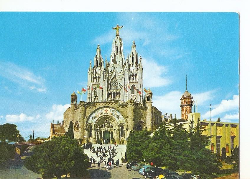 Postal 031955 : Barcelona. Tibidabo. Basilica Nationale Expiatore du Sacre Coeur