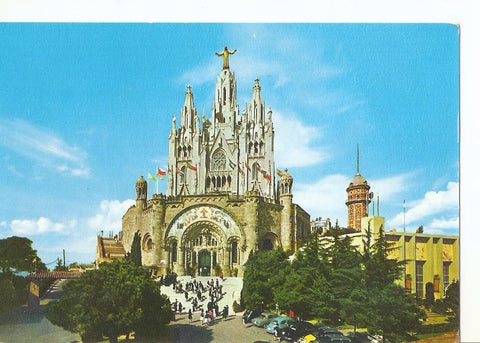 Postal 031955 : Barcelona. Tibidabo. Basilica Nationale Expiatore du Sacre Coeur