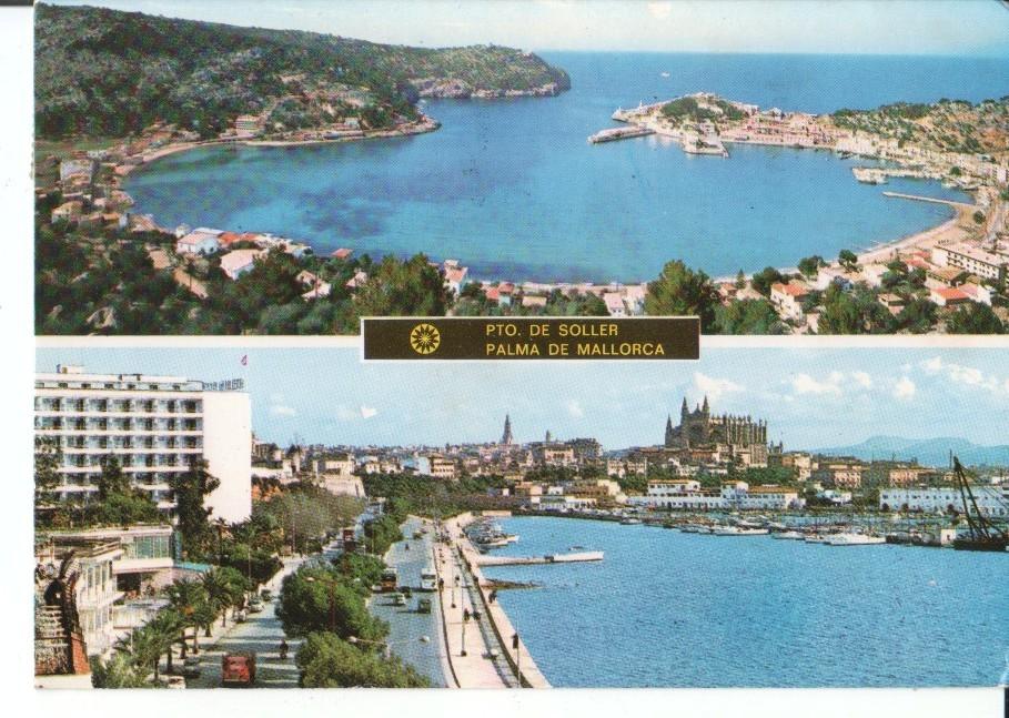 Postal-Postcard 17529: SOLLER PALMA DE MALLORCA - Puerto de Soller y Palma de Mallorca
