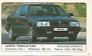 CROMO 260 ALBUM COCHES MOTOR 16: LANCIA - THERMA ie Turbo