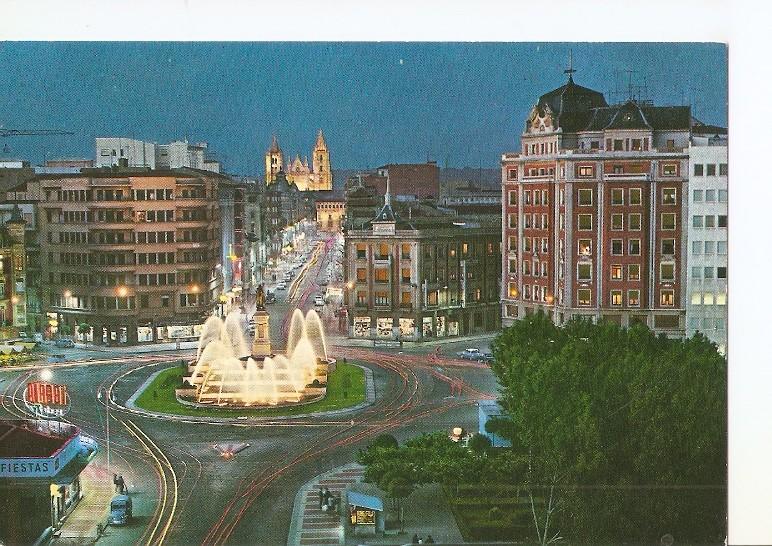 Postal 049680 : Leon. Plaza de Guzman. El Bueno y Avenida de Ordoño II