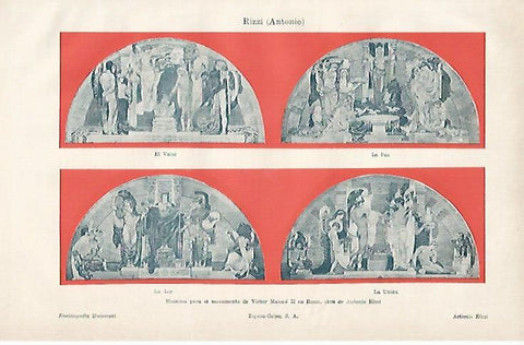 LAMINA ESPASA 6600: Mosaicos para el monumento de Victor Manuel II en Roma