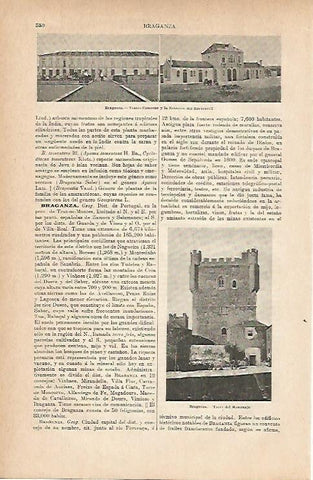 LAMINA ESPASA 11700: Vistas de Braganza