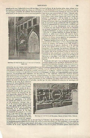 LAMINA ESPASA 12359: Sarcofago del abad Hursillos en la Catedral de Palencia