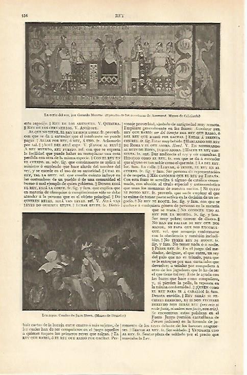 LAMINA ESPASA 13557: La corte del rey por Munthe y Los Reyes por Steen