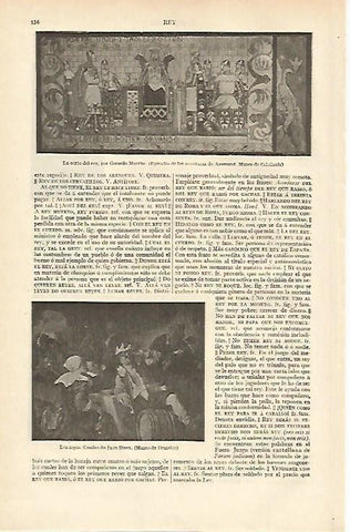 LAMINA ESPASA 13557: La corte del rey por Munthe y Los Reyes por Steen