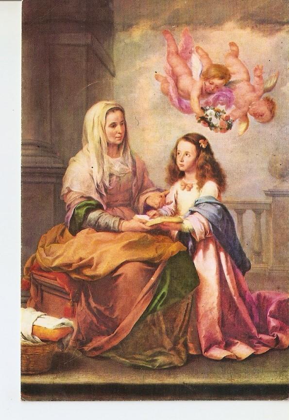 Postal 042110 : Escuelas Catolicas para hijos de Obreros (Gratuitas). La Virgen y Santa Ana