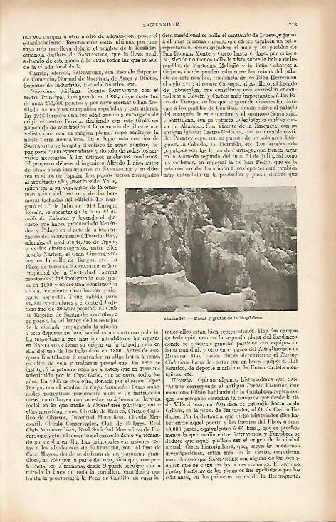LAMINA ESPASA 19430: Grutas de la Magdalena en Santander