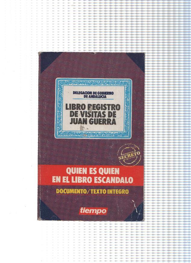 Libro registro visitas de Juan Guerra