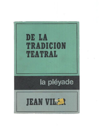 De la tradicion teatral