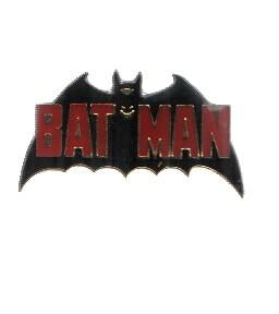 PINS: BATMAN - Logo Clasico en Rojo y Negro, Classic Logo in Black and Red