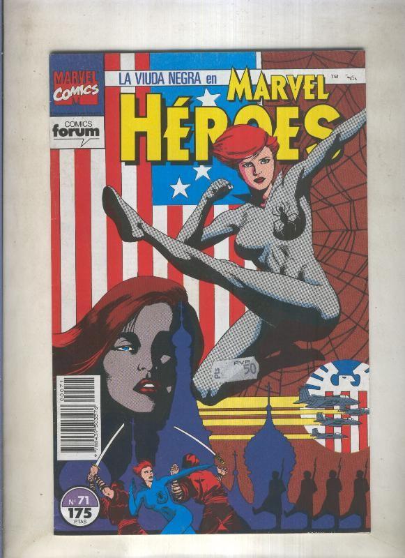 Marvel Heroes numero 71 La Viuda Negra (numerado 1 en trasera)