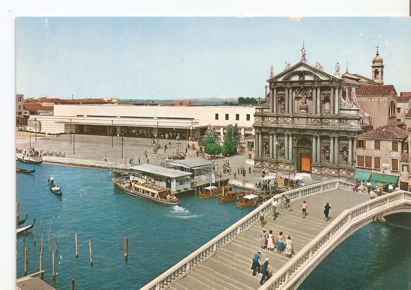 Postal 032233 : Venezia Chiesa degli Scalzi e Stazione Ferroviaria