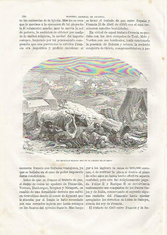 LAMINA 3551: Los españoles sitiando Metz
