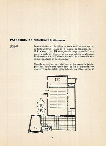 LAMINA 3620: Planta de la Parroquia de Ribadelago. Zamora