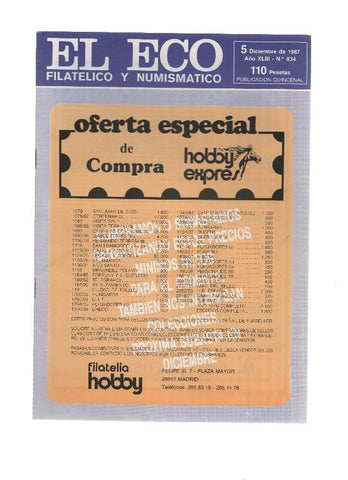 El Eco Filatelico y Numismatico numero 0934: La moneda Visigoda de Recaredo Cestavi
