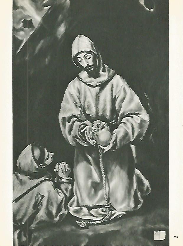LAMINA 2071: EL GRECO. San Francisco y el hermano Leon meditando sobre la muerte