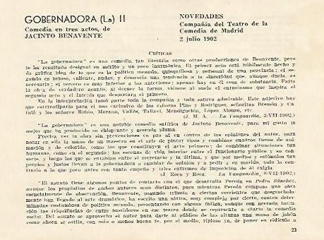 LAMINA 2547: Criticas de La Gobernadora. Novedades 2 julio 1902
