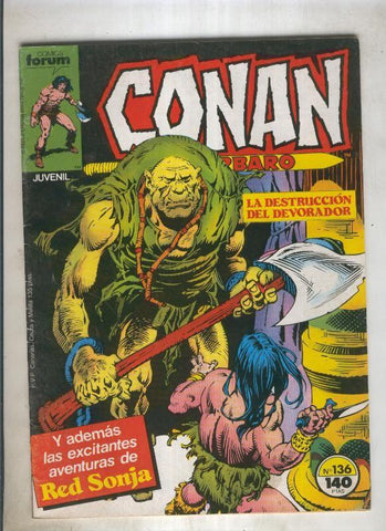 Conan el Barbaro primera edicion numero 136 (numerado 2 en trasera)