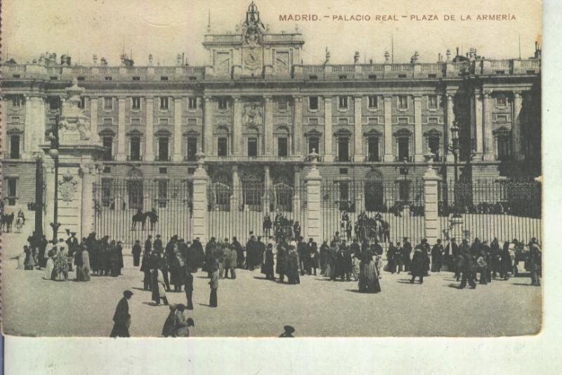 Postal 013297: Palacio Real, plaza de la armeria de Madrid