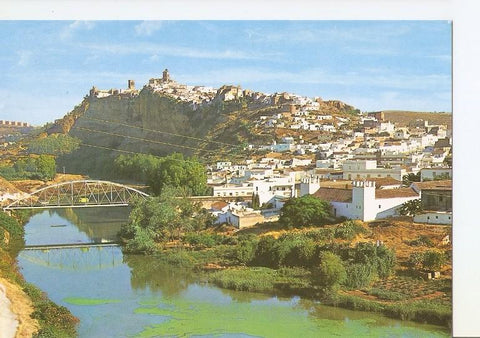 Postal 049568 : Arcos de la Frontera. Rio Guadalete vista parcial y Corte de la Peña