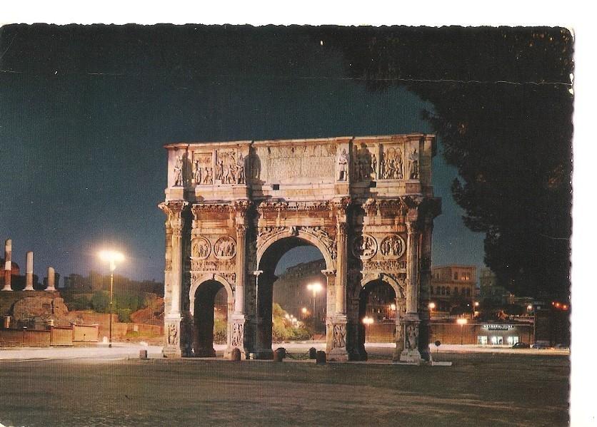 Postal 033840 : Roma di Notte. Arc de Costantin