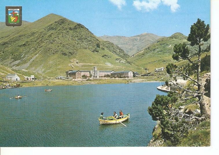 Postal 048870 : Nuria (Girona). Pirineu Catala. Llac i vista general
