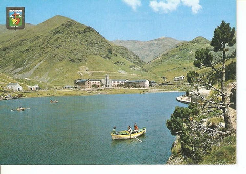 Postal 048870 : Nuria (Girona). Pirineu Catala. Llac i vista general
