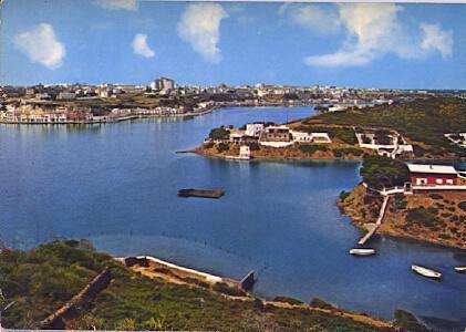 POSTAL 57239: Mahon (Menorca) Vista parcial del puerto