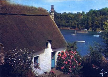 POSTAL 57274: Maison du pecheur sur la riviere (Kerdruc)