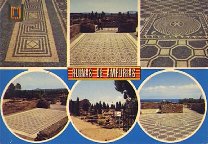 POSTAL 57334: Ruinas de Ampurias (Costa Brava) diversos aspectos