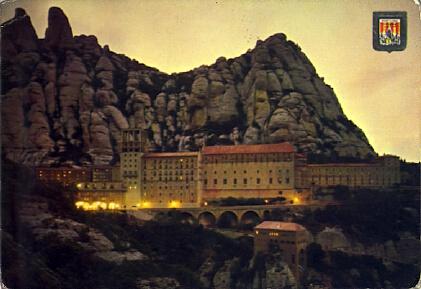 POSTAL 57370: Montserrat El Santuario al atardecer