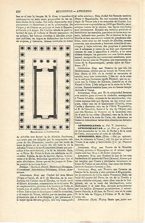 LAMINA ESPASA 12594: Plano del templo de Afrodisias en Caria