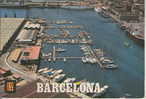 Postal 014790: Vista aerea del puerto deportivo de Barcelona