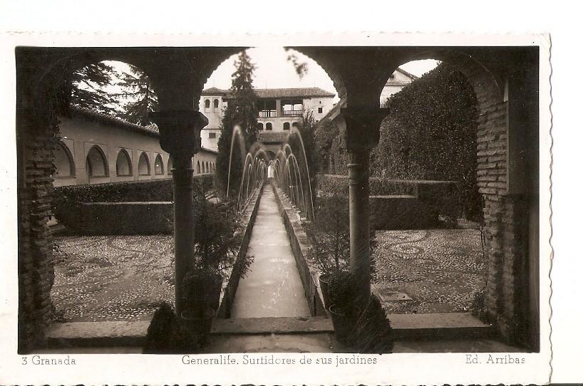 Postal 027062 : Granada. Generalife. Surtidores de sus Jardines